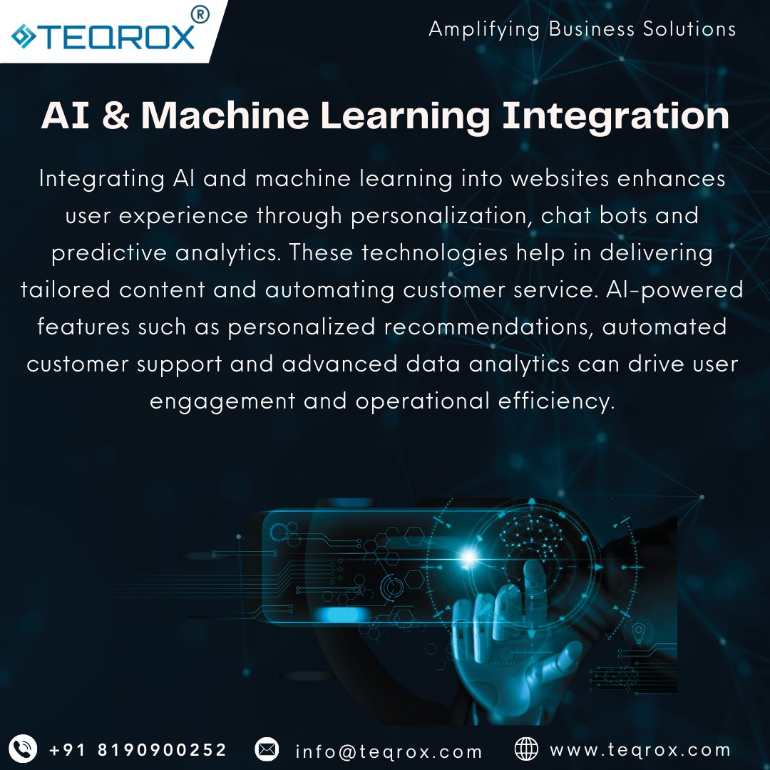 Teqroxsolutions's tweet image. 🚀 Unlock the future of web development with 2024 trends
👨💻 Teqrox provides custom full-stack services, from AI-driven functionalities to immersive user experiences
#websitedevelopment #customwebsitedevelopment #webdesignservices #teqrox