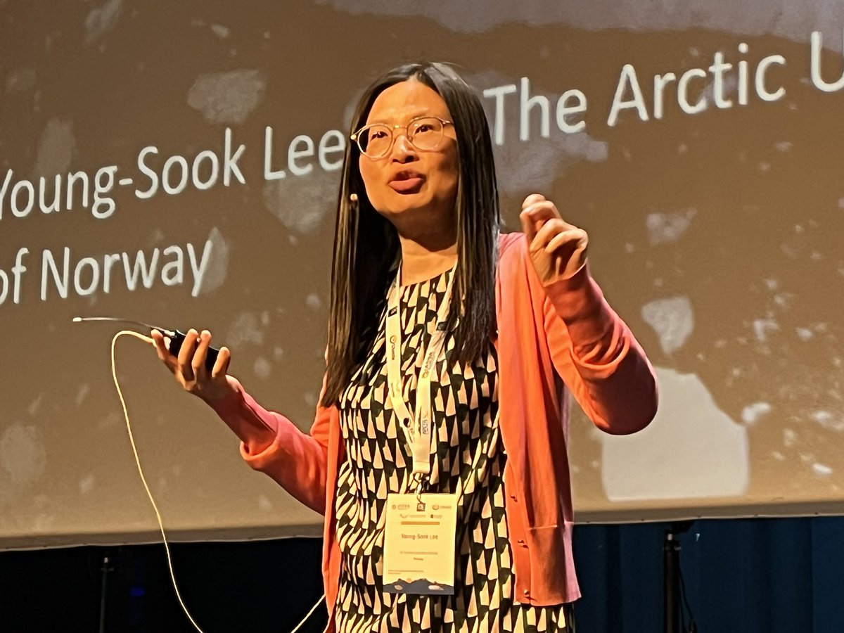 Professor Young-Sook Lee talks about perception in Buddhist philosophy and sustainability of metamorphic Arctic tourism at Arctic Congress in Bodø bit.ly/4aJrK38 #arcticcongressbodø2024 #arctic #tourism #norgesarktiske #research