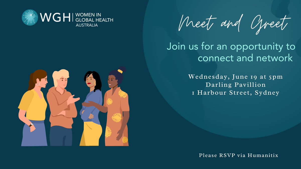 🌟 Join us for a ‘Meet and Greet’ with Women in Global Health Australia! Network with inspiring leaders and advocates. Let's come together to share, learn, and champion #genderequity in health leadership. 🌍 #WGH #GenderEquity