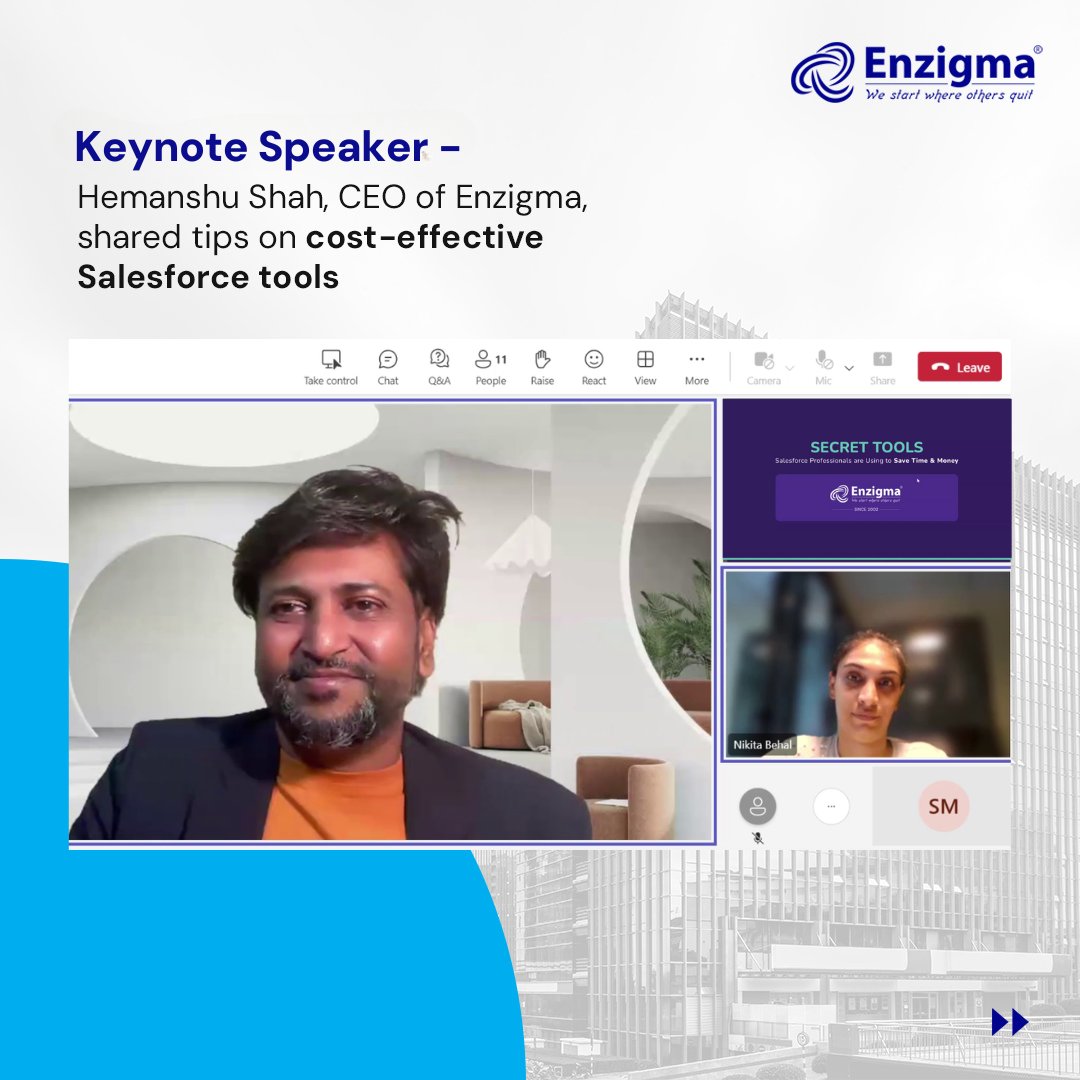 enzigma's tweet photo. We're excited to share that our recent webinar, 'Secret Tools Salesforce Professionals Use to Save Time &amp; Money,' was a success! https://t.co/HDGeNDEX3g