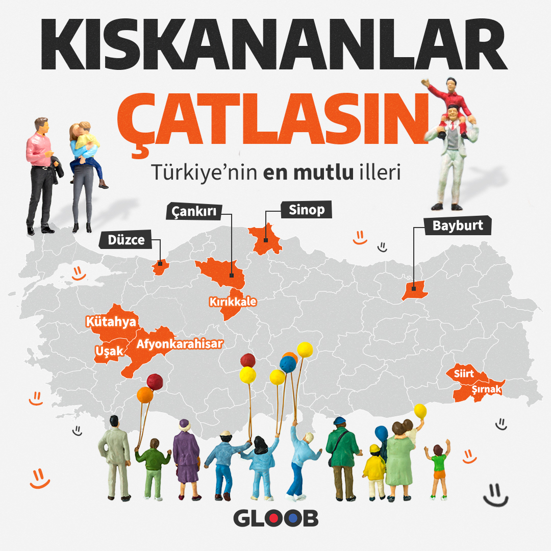 Şu mutluluğu kıskanmadık değil ya…😍 Güzel ülkemiz Türkiye’nin en mutlu illeri neresi❓🥳 Bu istatistik hakkında ne düşünüyorsunuz? 💬 Kaynak: TÜİK