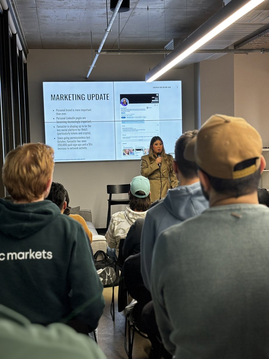 “Personal branding is becoming more important than ever because there is such little trust in web3” 

Another great event at <a href="/0xUpside/">Upside</a>