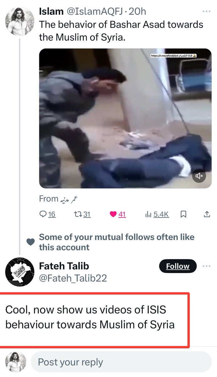 The fear of 1S1S terrorists has make them forget the fear of Allah.

Look to this Taliban member, killing and torturing innocent Muslim of Syria by Bashar Al Asad is “cool” for them.

The crime is the one in their eyes, when 1S1S killing some Bashar’s soldiers, Fatemiyoun or