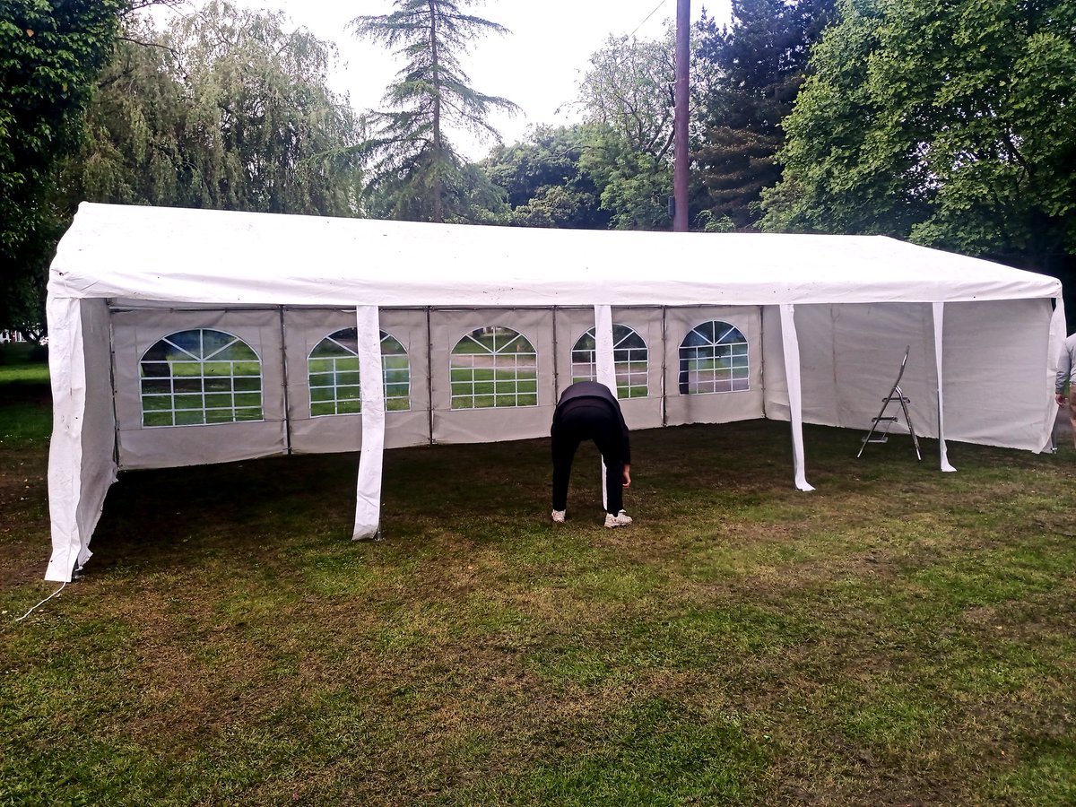 Marquee up ready for #over50sfunday  #healthevent #tsstersessions
