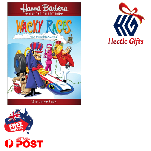 NEW -Hanna Barbera Diamond Collection Wacky Races The Complete Series R1 (DVD) ow.ly/qkA550QCvge #New #HecticGifts #HannaBarbera #DiamondCollection #WackyRaces #CartoonSeries #CompleteSeries #DVD #RegionOne #FreeShipping #AustraliaWide #FastShipping