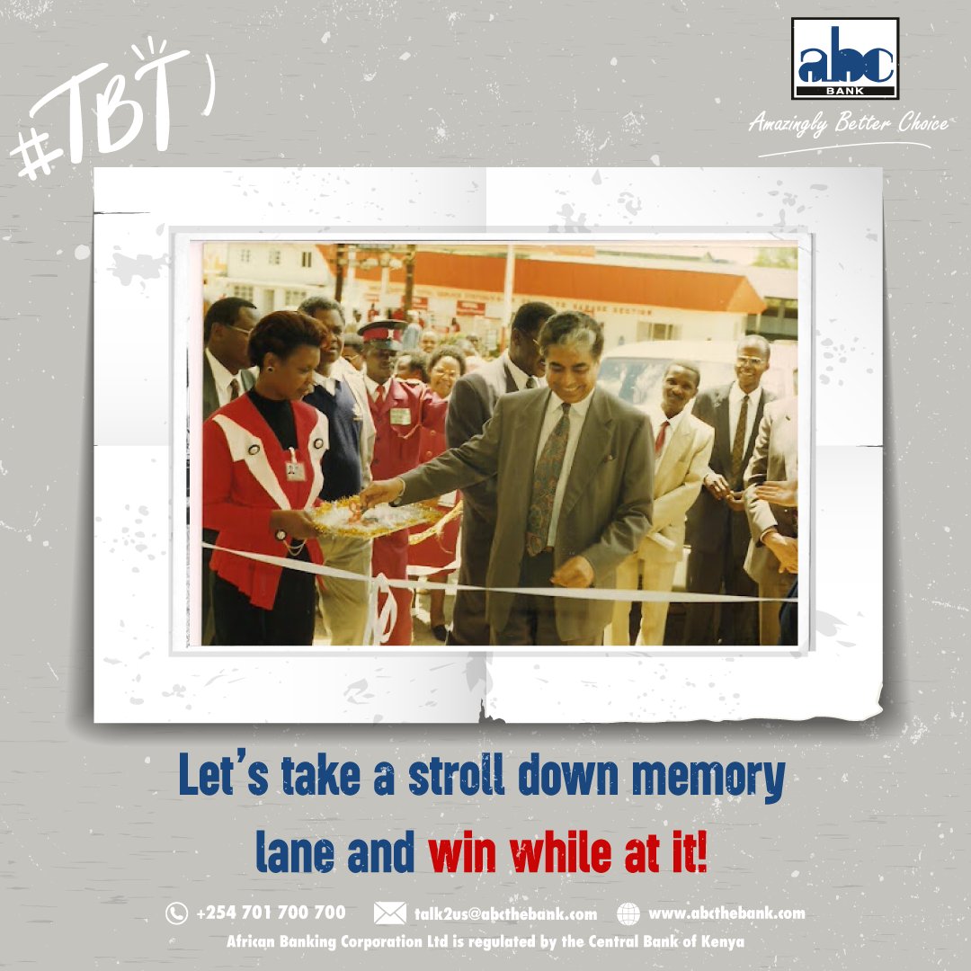 🌟 #ThrowbackThursday Let’s take a stroll down memory lane and win while at it! 🏦 Back in 1997, we opened our 5th branch. Can you guess which branch this was (See photo)? Correct name the branch and win credit worth 250 Kes 🏦 Hint: The road distance of the town the branch