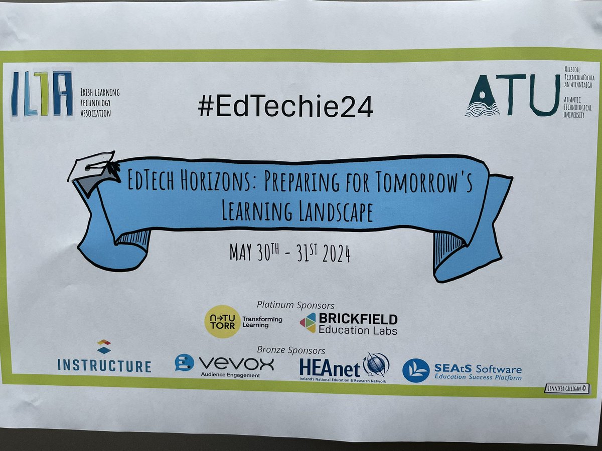 Welcome to day 1 of #edtechie24! Looking forward to welcoming everyone to @atusligo_ie this morning.