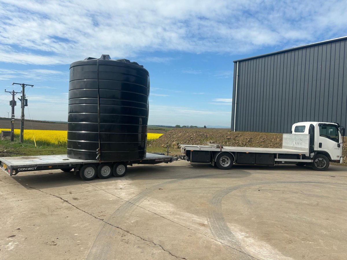 🚚💧 Huge shoutout to our Scotland distributor, JF Supplies, for the successful delivery of one of the largest water tanks in the UK—a massive Tuffa 20000 litre bulk water tank! 🌟#WaterStorage #BulkWaterTank #TuffaTanks #JFSupplies #WaterSolutions