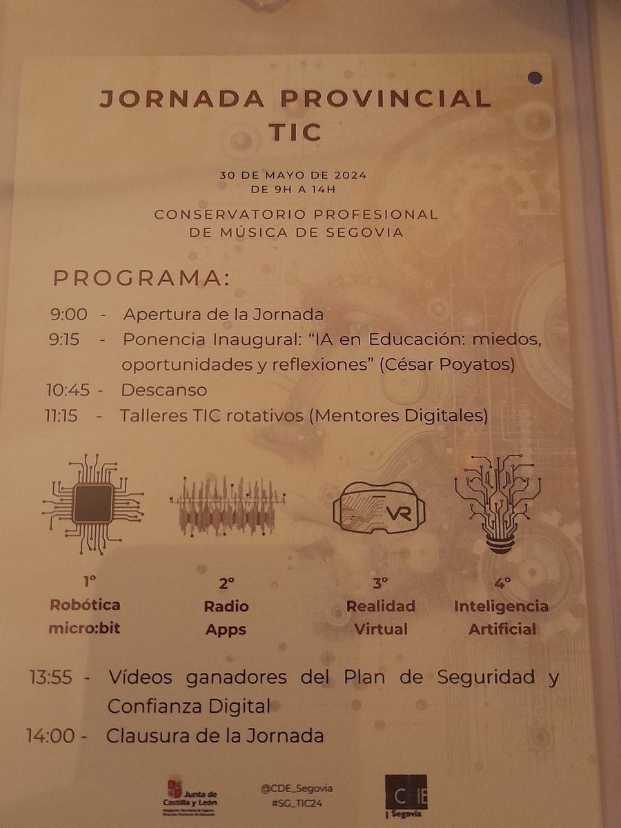 📢Jornada provincial TIC 2024 Segovia 
#FormacionCyL #TiCyL
@educacyl @CDE_Segovia
Inauguración Dirección Provincial de Segovia
@oscarherreroedu ATD 🌐📲👩‍🏫