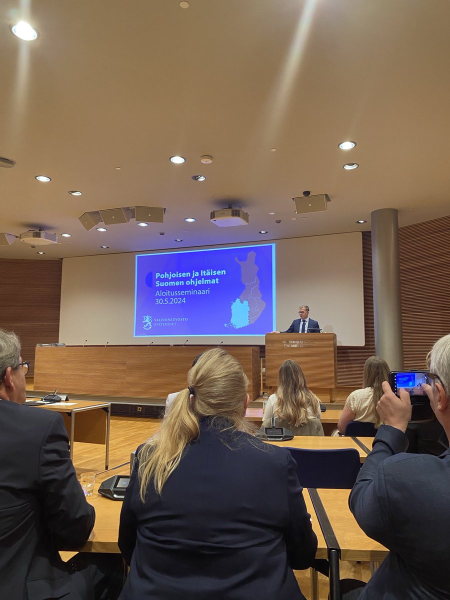 Pääministeri ⁦<a href="/PetteriOrpo/">Petteri Orpo</a>⁩ avaa Pohjoisen ja Itäisen Suomen ohjelmien seminaarin Helsingissä💪🇫🇮