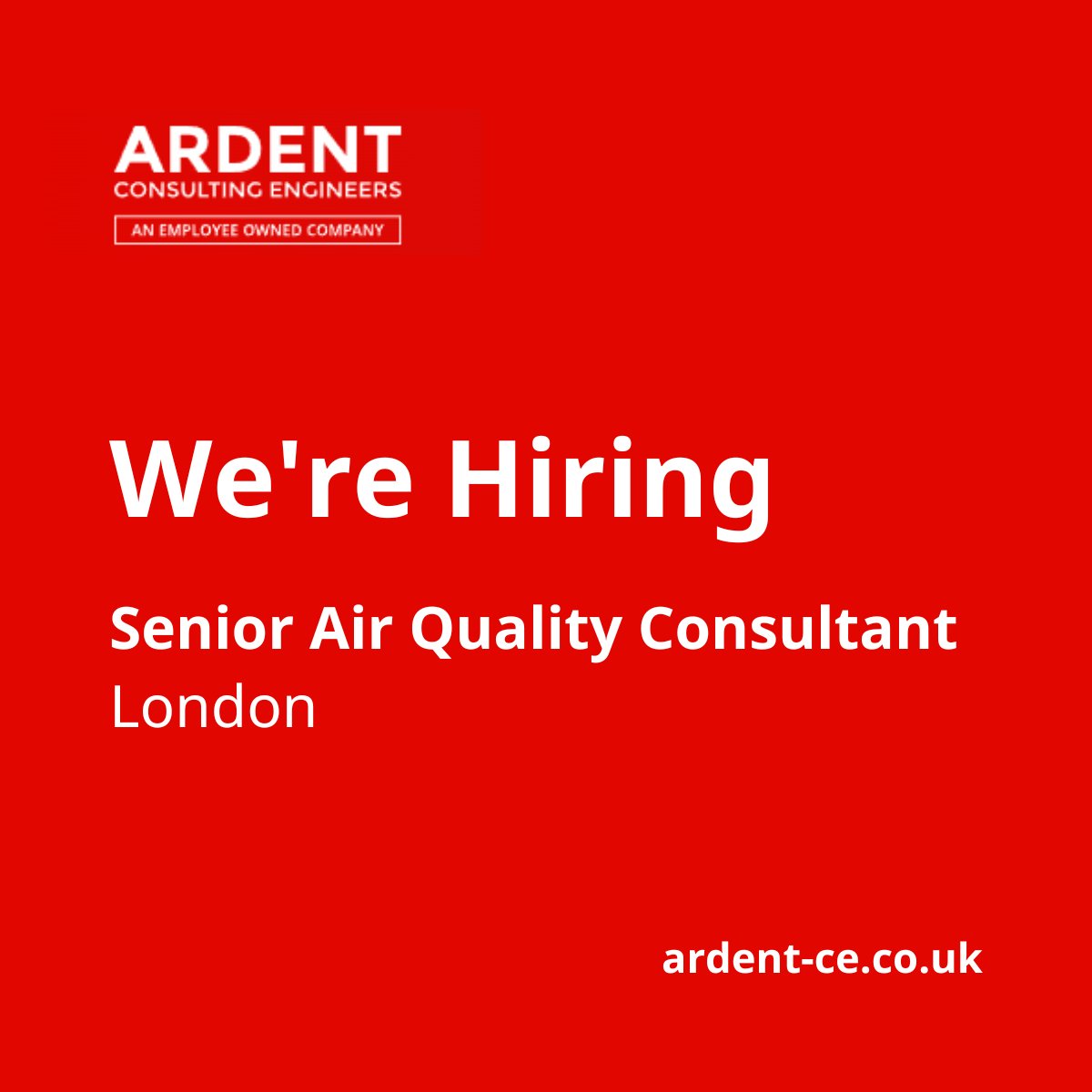 Ardent is recruiting for a Senior Air Quality Consultant based at our London office with 4-6 years post-graduate experience in #AirQuality monitoring and assessment | #AirQualityJobs | Find out more ⬇
linkedin.com/feed/update/ur…