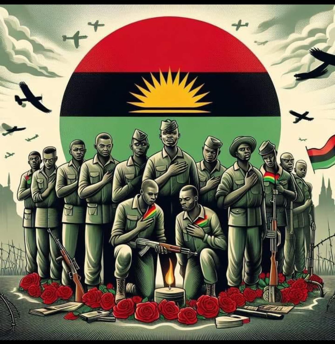 Today we celebrate the fallen heroes of BIAFRA NATION. We acknowledge your efforts in making sure we have a safe and egalitarian society. You fought a right course and up till today your generation still uphold your legacy. All hail BIAFRA ODUDUWA REPUBLIC NOW/BIAFRA NOW