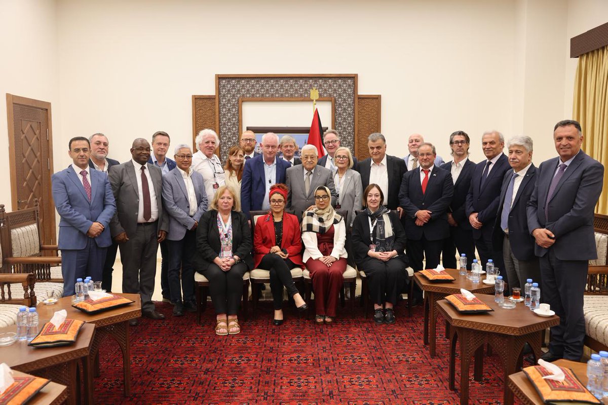 📢 Global union leaders affirm support for Palestinian trade unions and the Palestinian people. The #IFJ is part of this global union mission to Ramallah, representing over 200 million workers in 150 countries. #UnionStrong ➡️ ifj.org/media-centre/n…