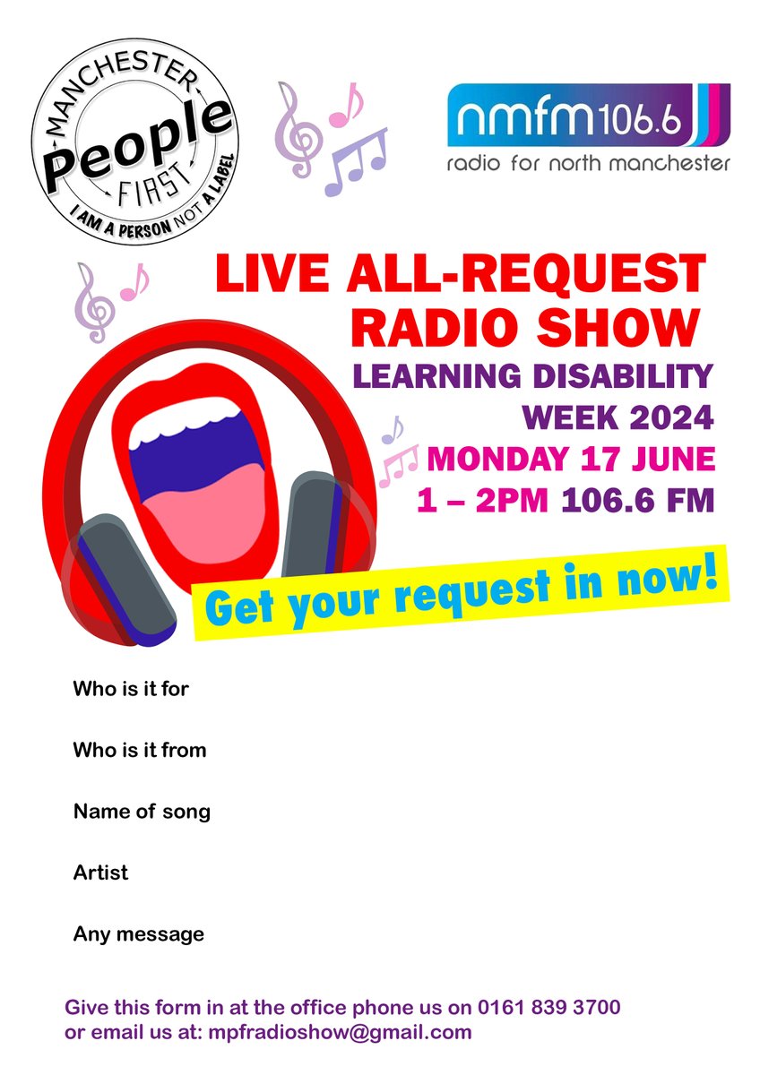 Missed our MPF Radio Show ??

Oh you can still catch it TODAY 

Here: podcast.canstream.co.uk/manchesterfm/

Oh and did we mention a LIVE show in #LDWeek24 
Get YOUR song on the hour long live show 
(fill in form below or DM us)