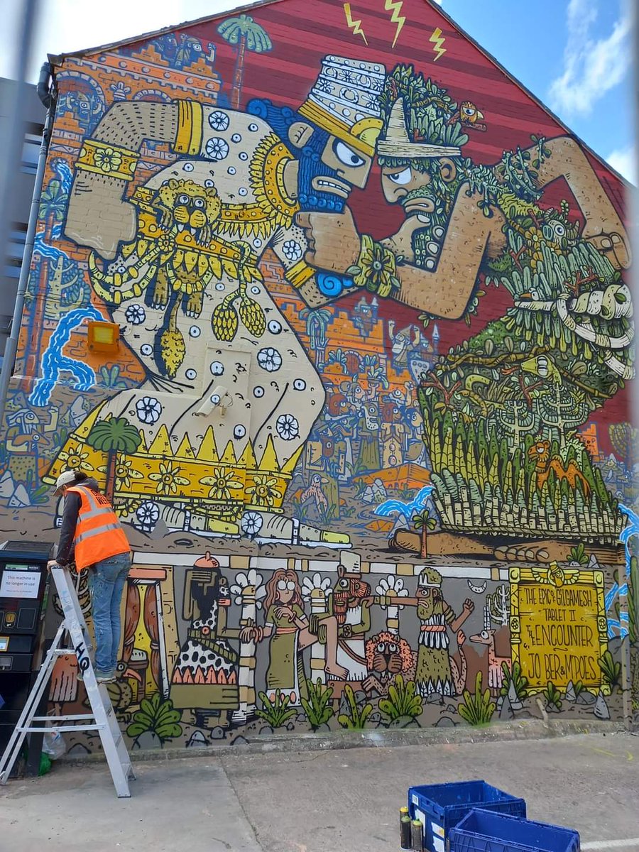 This murial of Gilgamesh and Enkidu is a whole new level of awesome.