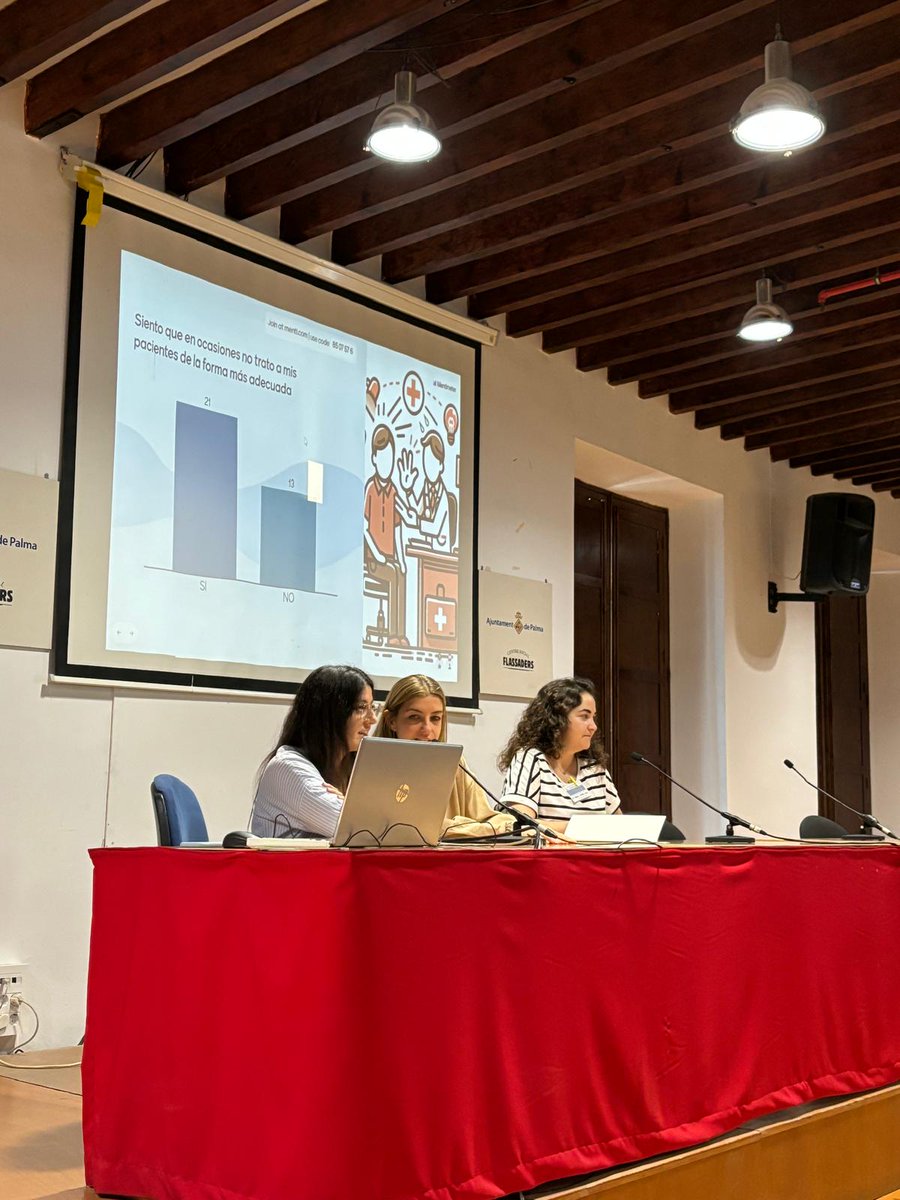 🚢 Arranca el #5CongrésIbamfic🩺 en mans de la Vocalia de Residents, amb el pes que tenen els joves metges de família i comunitària en el futur de l'Atenció Primària i de la nostra especialitat!

I ho fan amb un taller d'autocura per a professionals de la salut!
🫶🤗
