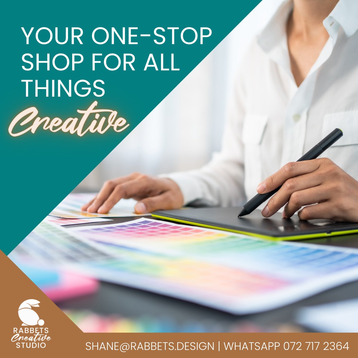 RabbetsCreative's tweet image. From captivating content creation to stunning web design and eye-catching graphic design.

Ready to take your brand to new heights? 
Contact us on WhatsApp +27 72 717 2364 or shane@rabbets.design
#graphicdesign #design #branding #brand #creative #create #standout