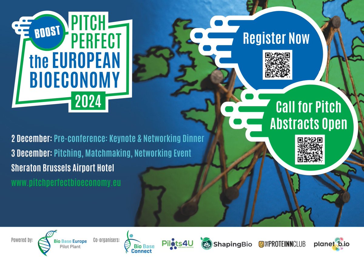 💡 Invitation to Participants of Project BIO-Boost Hackathons and participants of Funding webinars:

📢 𝗖𝗮𝗹𝗹 𝗳𝗼𝗿 𝗣𝗜𝗧𝗖𝗛 𝗔𝗕𝗦𝗧𝗥𝗔𝗖𝗧𝗦 𝗼𝗽𝗲𝗻 at Pitch Perfect and Boost the EU Bioeconomy event!

#Bioeconomy #PitchPerfect #NetworkingEvent #Startups #SMEs #Scaleup