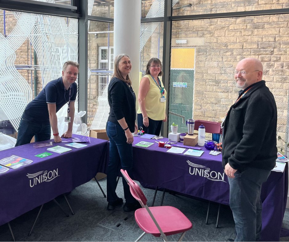 𝐓𝐞𝐚𝐦 @unisontheunion! We're at Sheffield Hallam University today for the health and wellbeing conference. Say hello if you see us 👋