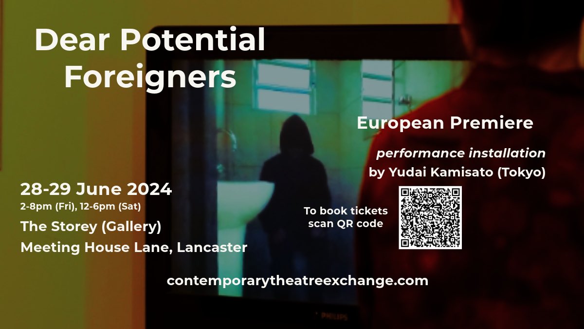 Beri Juraic (@berijuraic) on Twitter photo 28 - 29 June <a href="/The_Storey/">The Storey</a> in Lancaster - European premiere of Yudai Kamisatoโs Dear Potential Foreigners.During 2-week residency he will work with <a href="/MissDcomedy/">Daphna Baram</a> & <a href="/LP_Zhou/">Mark Zhou</a> on a unique performance installation focusing on movement, migrants&tourists. Tickets> bit.ly/3wWmmMl 28 - 29 June <a href="/The_Storey/">The Storey</a> in Lancaster - European premiere of Yudai Kamisatoโs Dear Potential Foreigners.During 2-week residency he will work with <a href="/MissDcomedy/">Daphna Baram</a> & <a href="/LP_Zhou/">Mark Zhou</a> on a unique performance installation focusing on movement, migrants&tourists. Tickets> bit.ly/3wWmmMl
