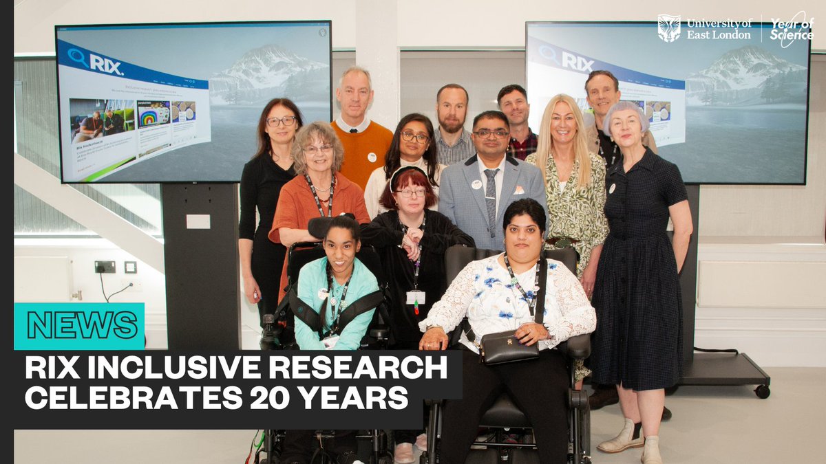 We celebrated 20 years of our RIX Inclusive Research Institute! In a lively atmosphere of inclusion, we welcomed a mix of academics, practitioners, people with lived experience of disability, and co-researchers. Read more 👉 uel.ac.uk/about-uel/news… @rix_centre #UELYearofScience