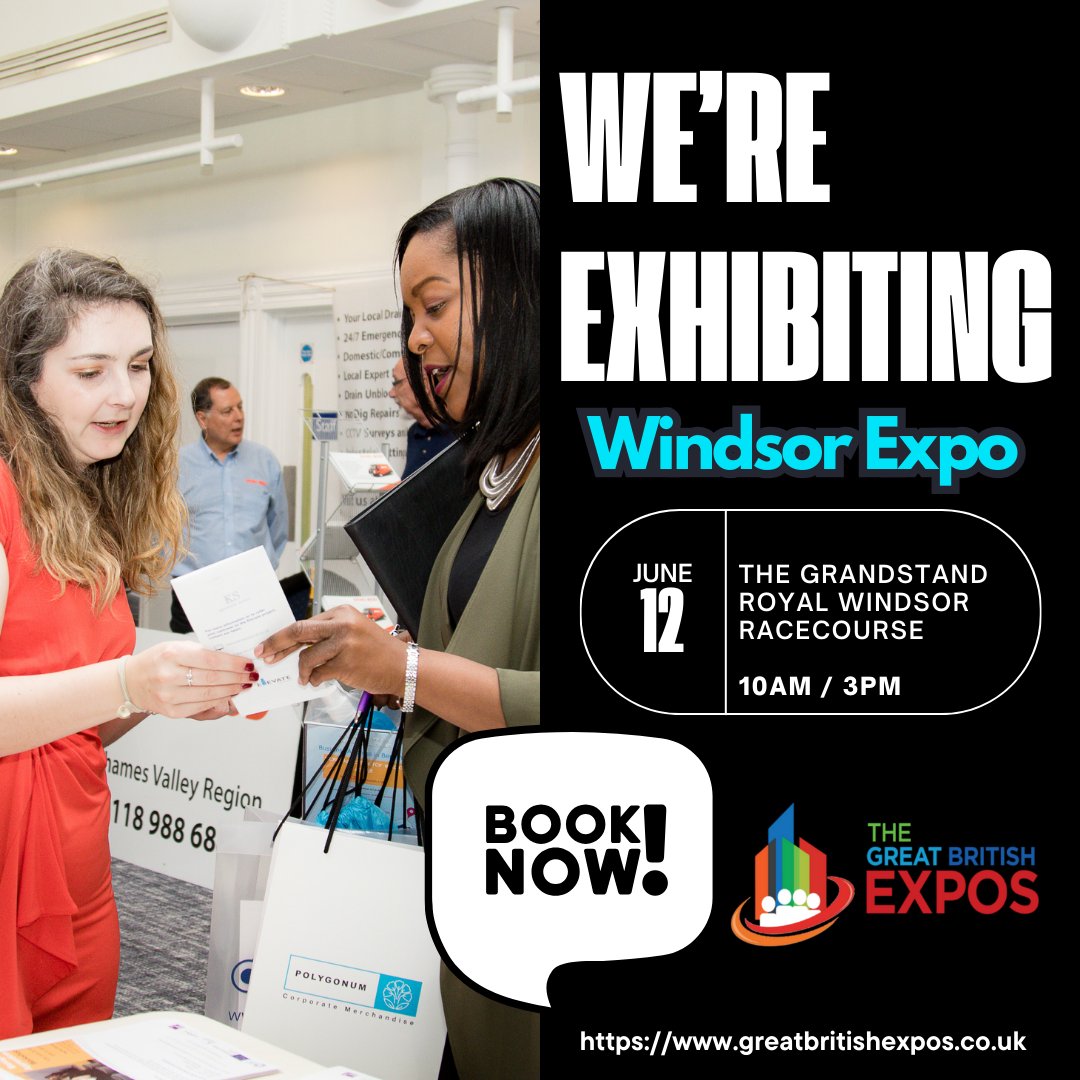 Ladieswholatte's tweet photo. We are so excited to be part of this event at Windsor Race Course!
#WeAreExhibiting! Meet us and be Inspired by some of UK’s Biggest #BusinessLeaders who are speaking at #GBEXPOS #BusinesseExpo 12/06 @ Royal Windsor Racecourse – Book Tickets: https://t.co/oG545u2CAE https://t.co/krfrPa7dtn