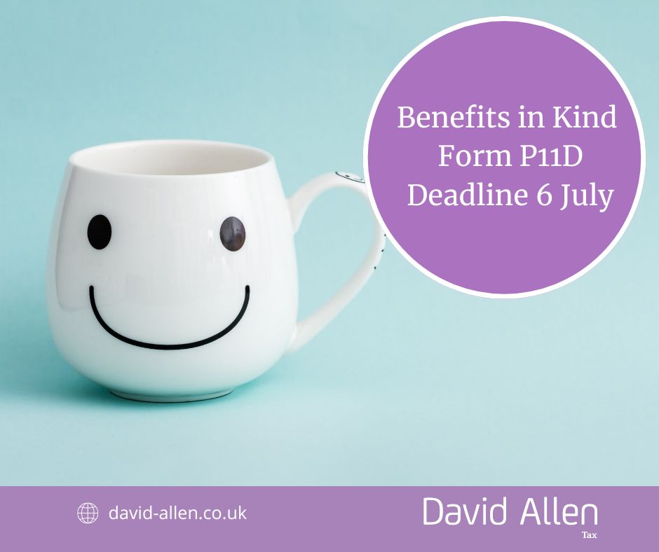 By 6 July, employers must declare benefits in kind to HMRC on form P11D. Common reportable benefits include mileage over 45p/25p per mile and health insurance. Employers pay 13.8% Class 1A NI on these benefits. For assistance, contact Hannah Reay, Tax Consultant on 01228 711888.
