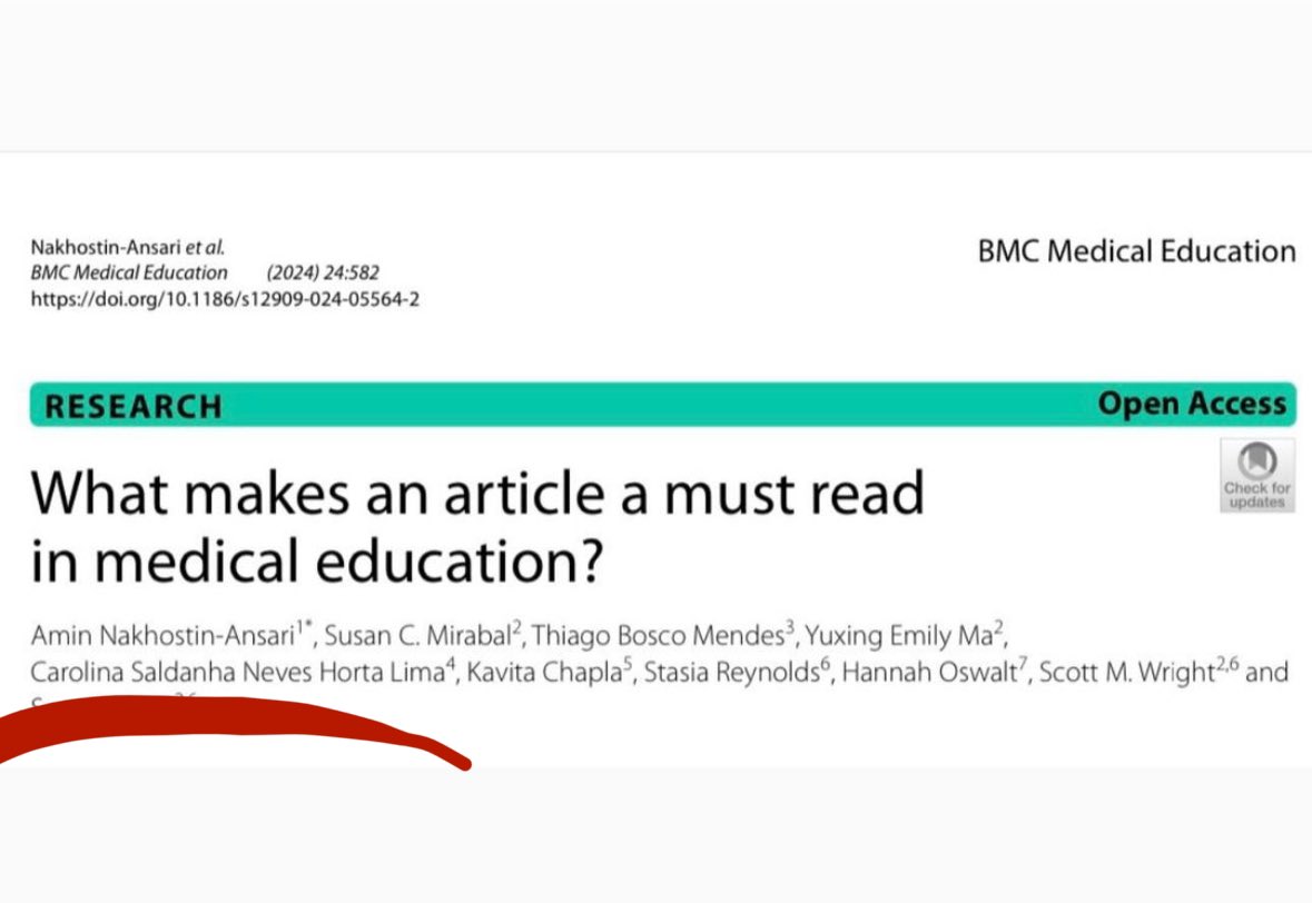 A shoutout to our intern <a href="/SaldanhaLimaC/">Carolina Saldanha</a> in the publishing of her brand new paper on MedEd! #MedEd #MedTwitter #InternalMedicine #IMProud