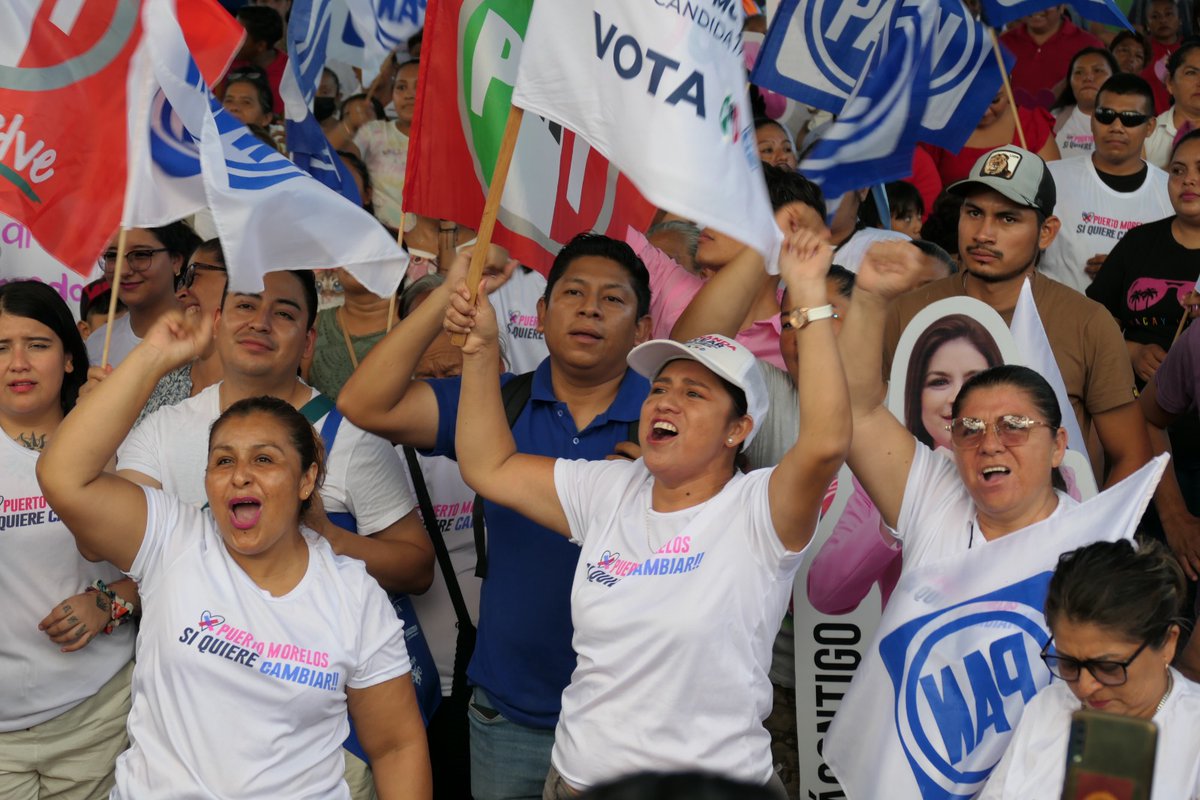 #PuertoMorelos
No vamos a permitir tres años más de corrupción, afirma Fernanda Alvear
'Nuestro triunfo está decidido, esta campaña ganamos la lucha democrática y el domingo la fiesta electoral. No vamos a permitir tres años más de corrupción', dijo frente a cientos ciudadanos en