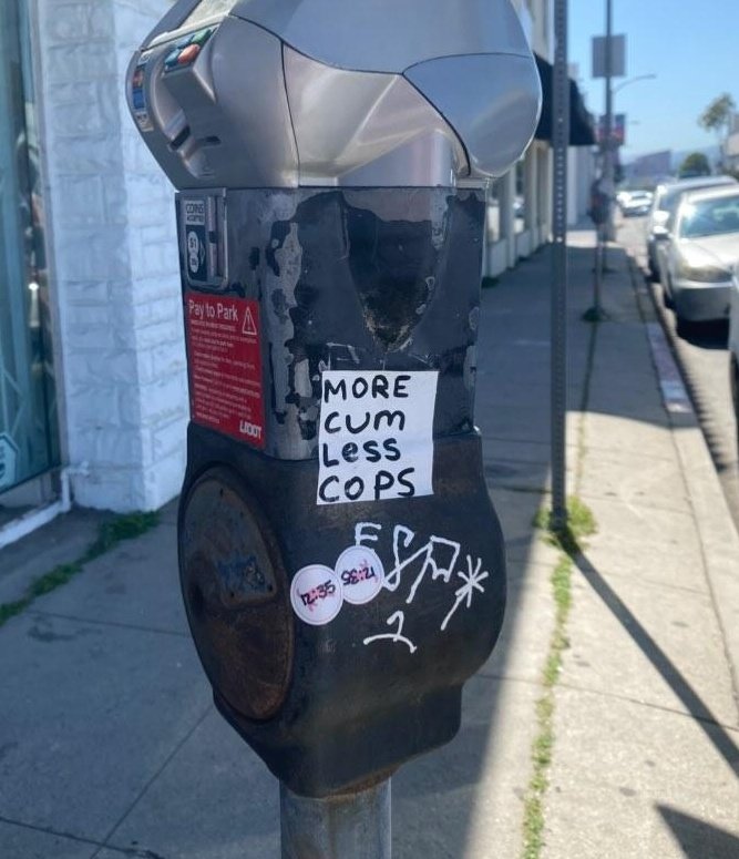 GraffitiRadical's tweet photo. Anti-cop sticker spotted in Los Angeles https://t.co/5RLuwIpe7o