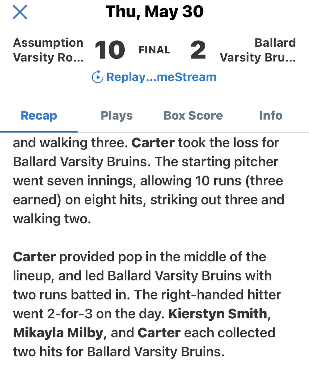 Ballard Fastpitch tweet media