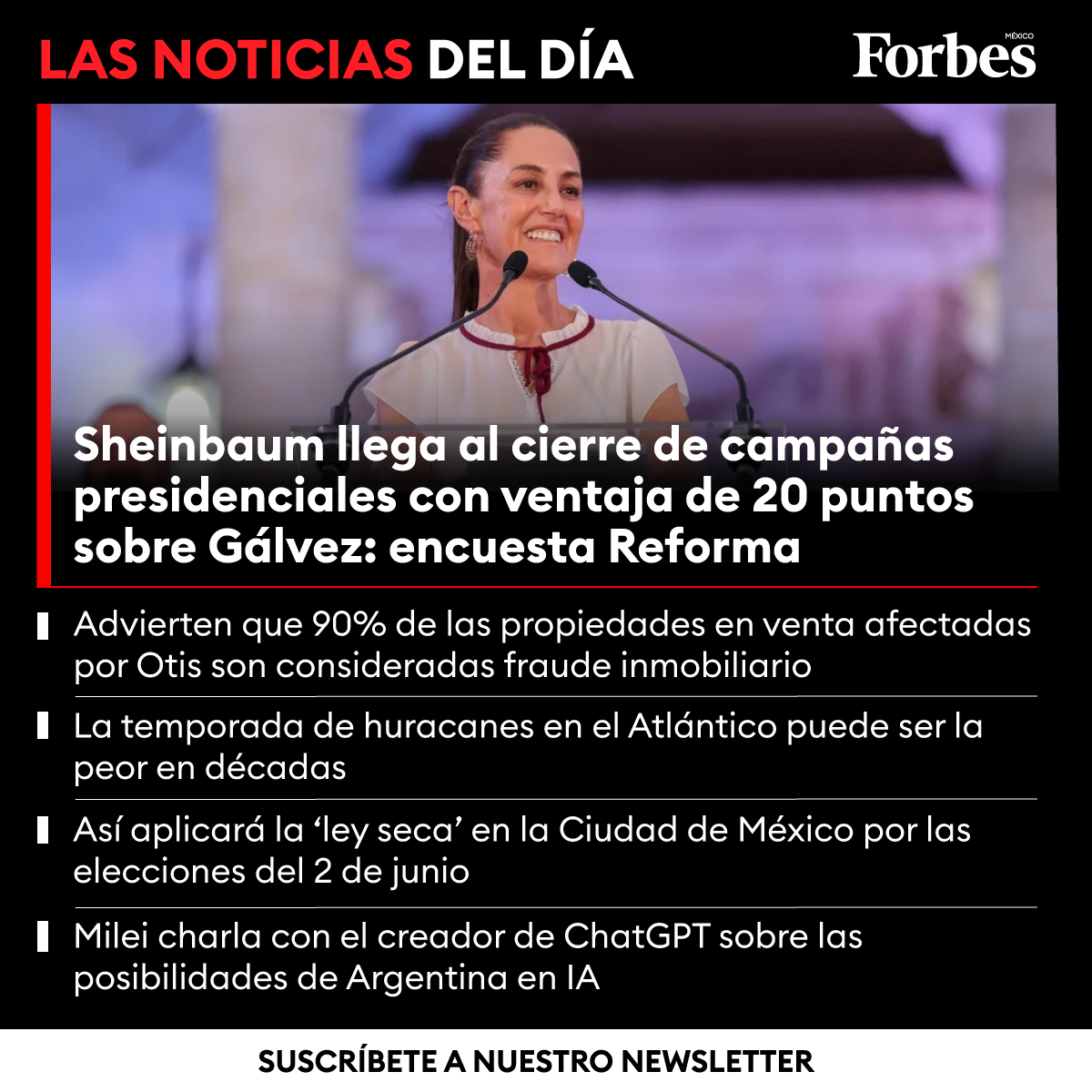 Termina tu día bien informado 📰📷

Suscríbete a nuestro newsletter: newsletter.forbes.com.mx