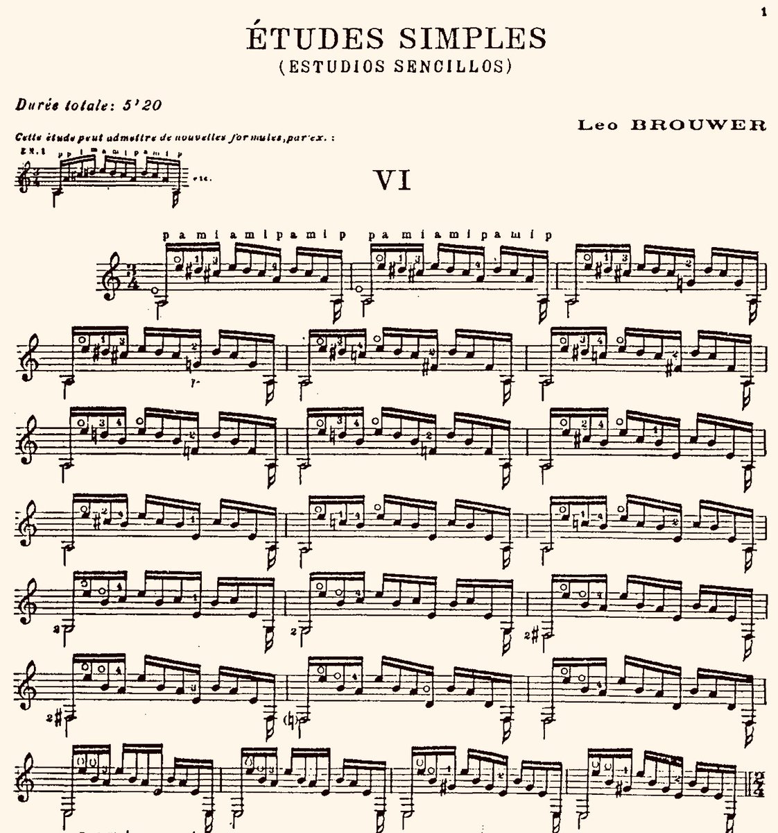 Leo Brouwer, Études simples, no. 6 (1972)

#Brouwer #LeoBrouwer #Cuba #Classical #Guitar #Guitarist #ClassicalGuitar #Art #Music #ClassicalMusic #Étude #ÉtudesSimples