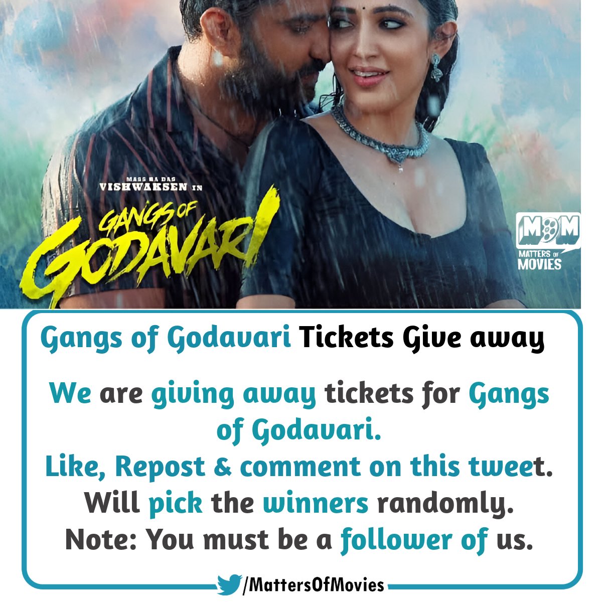 #GangsOfGodavari give away. 

#GiveAway #VishwakSen #NehaShetty