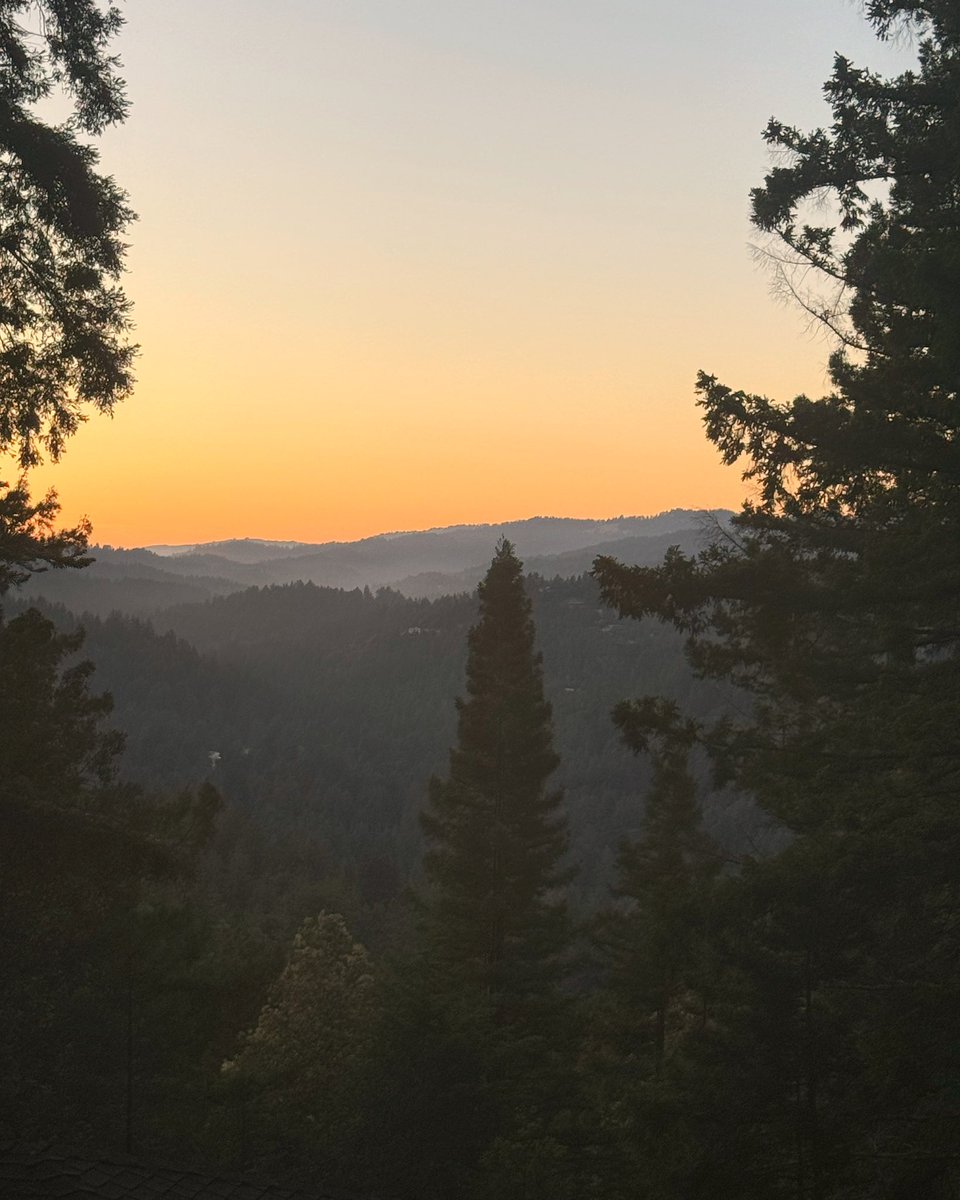 This evening’s sunset in the Santa Cruz Mountains