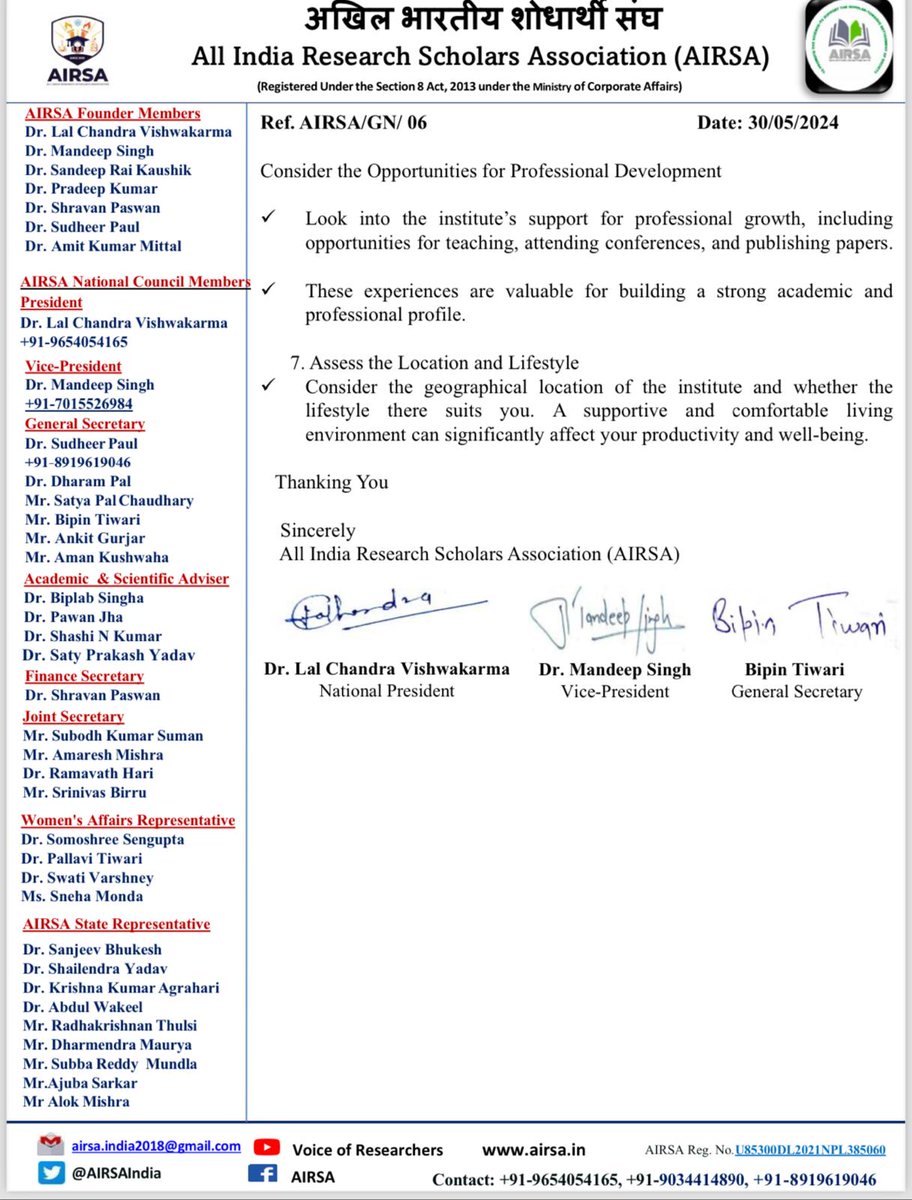 All India Research Scholars Association (@airsaindia) on Twitter photo Before joining any institute for a PhD program, it's crucial to remember several points many students overlook. <a href="/AIRSAIndia/">All India Research Scholars Association</a> advises prospective <a href="/PMOIndia/">PMO India</a> <a href="/dpradhanbjp/">Dharmendra Pradhan</a> <a href="/DrJitendraSingh/">Dr Jitendra Singh</a> <a href="/AjaySoodIISc/">Ajay Sood</a> <a href="/PrinSciAdvGoI/">Principal Scientific Adviser, Govt. of India</a> <a href="/TimesNow/">TIMES NOW</a> <a href="/timesofindia/">The Times Of India</a> <a href="/the_hindu/">The Hindu</a> <a href="/TheLallantop/">The Lallantop</a> <a href="/ThePrintIndia/">ThePrintIndia</a> Before joining any institute for a PhD program, it's crucial to remember several points many students overlook. <a href="/AIRSAIndia/">All India Research Scholars Association</a> advises prospective <a href="/PMOIndia/">PMO India</a> <a href="/dpradhanbjp/">Dharmendra Pradhan</a> <a href="/DrJitendraSingh/">Dr Jitendra Singh</a> <a href="/AjaySoodIISc/">Ajay Sood</a> <a href="/PrinSciAdvGoI/">Principal Scientific Adviser, Govt. of India</a> <a href="/TimesNow/">TIMES NOW</a> <a href="/timesofindia/">The Times Of India</a> <a href="/the_hindu/">The Hindu</a> <a href="/TheLallantop/">The Lallantop</a> <a href="/ThePrintIndia/">ThePrintIndia</a>