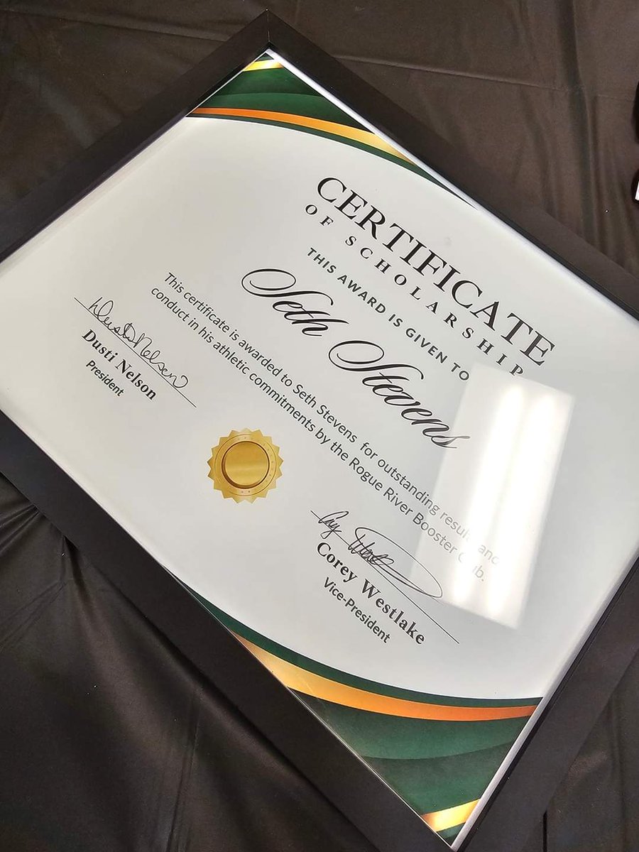 Honored to have received a scholarship from my school's Athletic Boosters. #WE