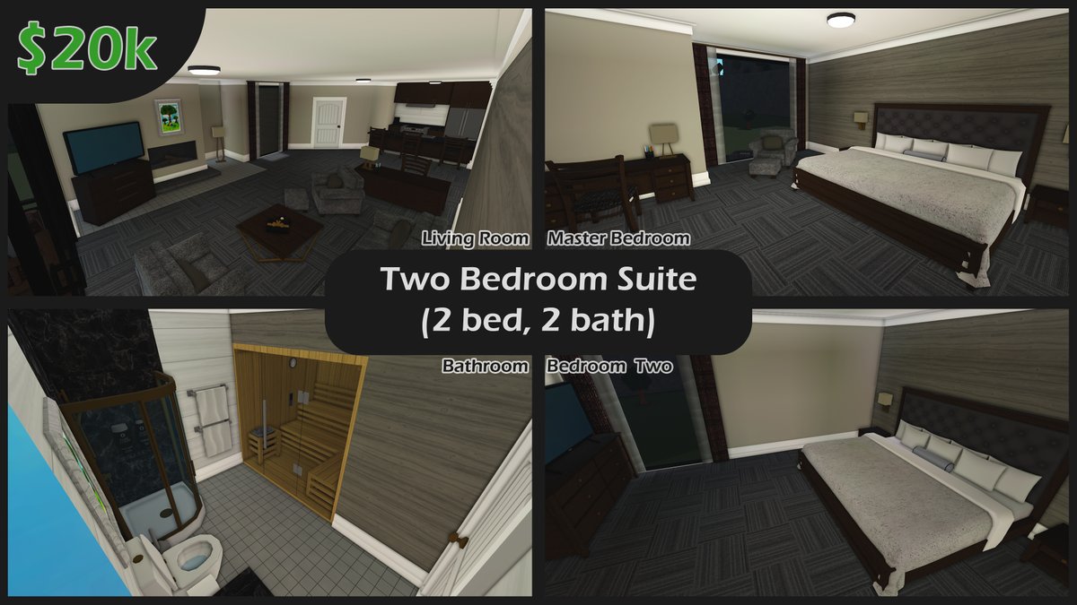 A sneak peek of one of our rooms to book! This is the Two Bedroom Suite. Our most expensive room, with fabulous views of the pool and the mountains in the skyline.

The Two Bedroom Suite comes equipped with two king sized beds; enough to have a family-wide vacation using one