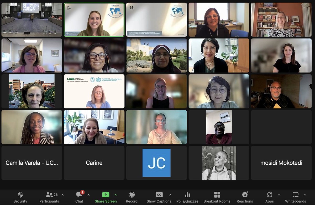 It was great to get together at #GPM with the Global Network of @WHO Collaborating Centres for #Nursing and #Midwifery and partners, with many CC's joining online. #collaboration @Jhpiego @SigmaNursing @utsSoNM