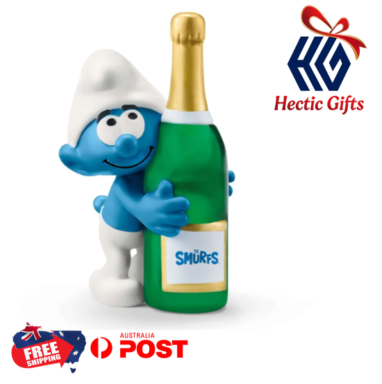 NEW Schleich - SMURFS: Smurf with Bottle Figurine ow.ly/sMmn50IOCIu #New #HecticGifts #Schleich #TheSmurfs #SmurfWithBottle #Figurine #Celebration #Bottle #Birthday #Wedding #Anniversary #Collectible #Melbourne #FreeShipping #AustraliaWide #FastShipping