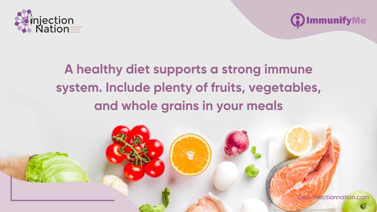 immunifyme's tweet photo. A healthy diet supports a strong immune system. Include plenty of fruits, vegetables, and whole grains in your meals.
Follow us
Watch the video on : https://t.co/qsbld05xmL
#immunifyme #injectionnation #iamprotected #nutrition #healthyliving https://t.co/STXmMLfiac