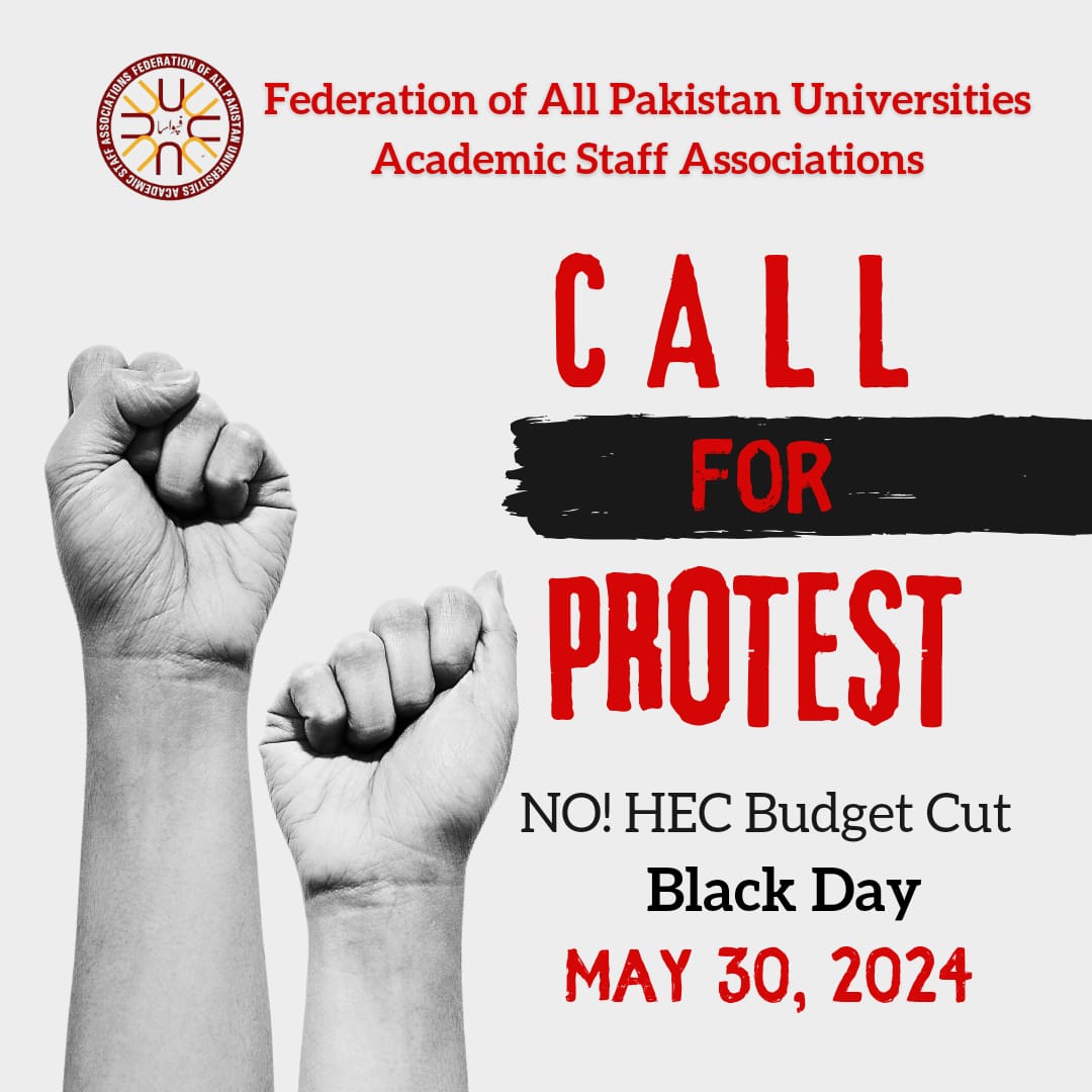 As per the decision of the FAPUASA Executive Council, today is the Black Day in all  Universities of the Pakistan.