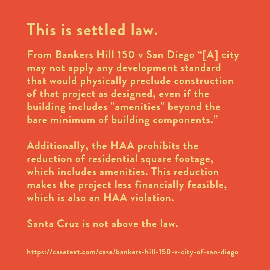 SantaCruzYIMBY's tweet image. Santa Cruz is not above the law and must be held accountable. Denying housing during a housing crisis is not acceptable.