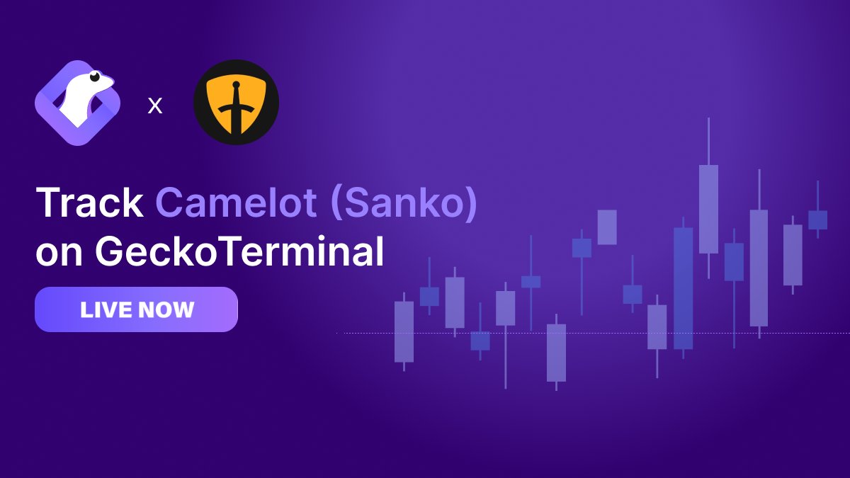Now tracking @CamelotDEX on Sanko Chain. #Sanko is a Layer 3 launched by @SankoGameCorp. Built on Arbitrum, it focuses on gaming economies and NFTs for enhanced in-game experiences. 👉 geckoterminal.com/sanko-mainnet/…