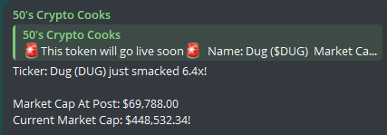 DragonWallets's tweet photo. @dug_solana We called your coin $DUG before launch, it's now at 6.4x, thanks for the profit! Join our group here -> https://t.co/VZ8EMJEIpg https://t.co/BVwNouH4sT