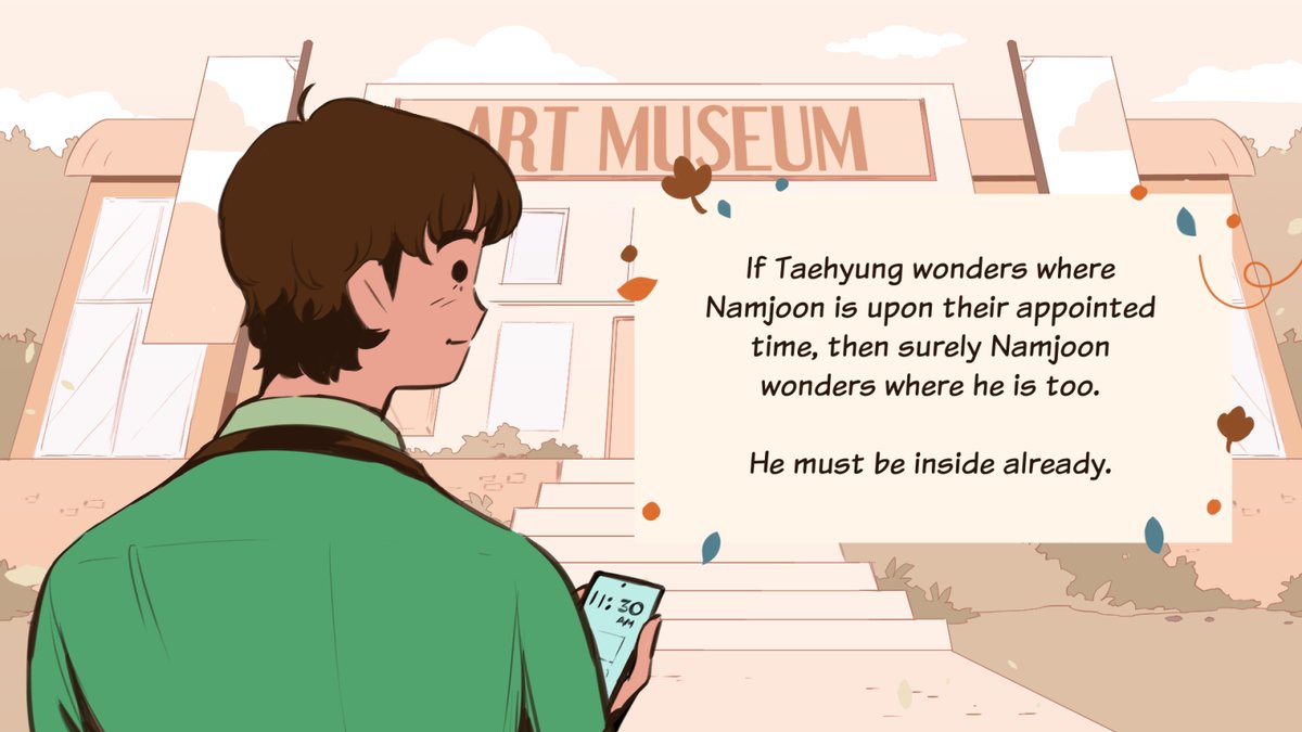 🍂 A Day With You is a Gift 🌿
━━ a Taejoon museum story ━━

Part 1
🎨 by <a href="/tinyartperson/">Rae🪴</a>
✍️ by <a href="/bangtanangst/">macabre</a>