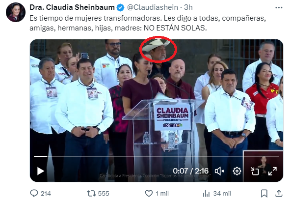 VeroTeigeiro's tweet image. Wey, Sheinbaum neta subió un post hablando de que las mujeres "no están solas" con el pinche violador protegido por ellos de Salgado Macedonio ahí atrás. Es tan absurdo que tiene que ser a propósito para burlarse de nosotras. No le hallo explicación a ese nivel de cinismo.