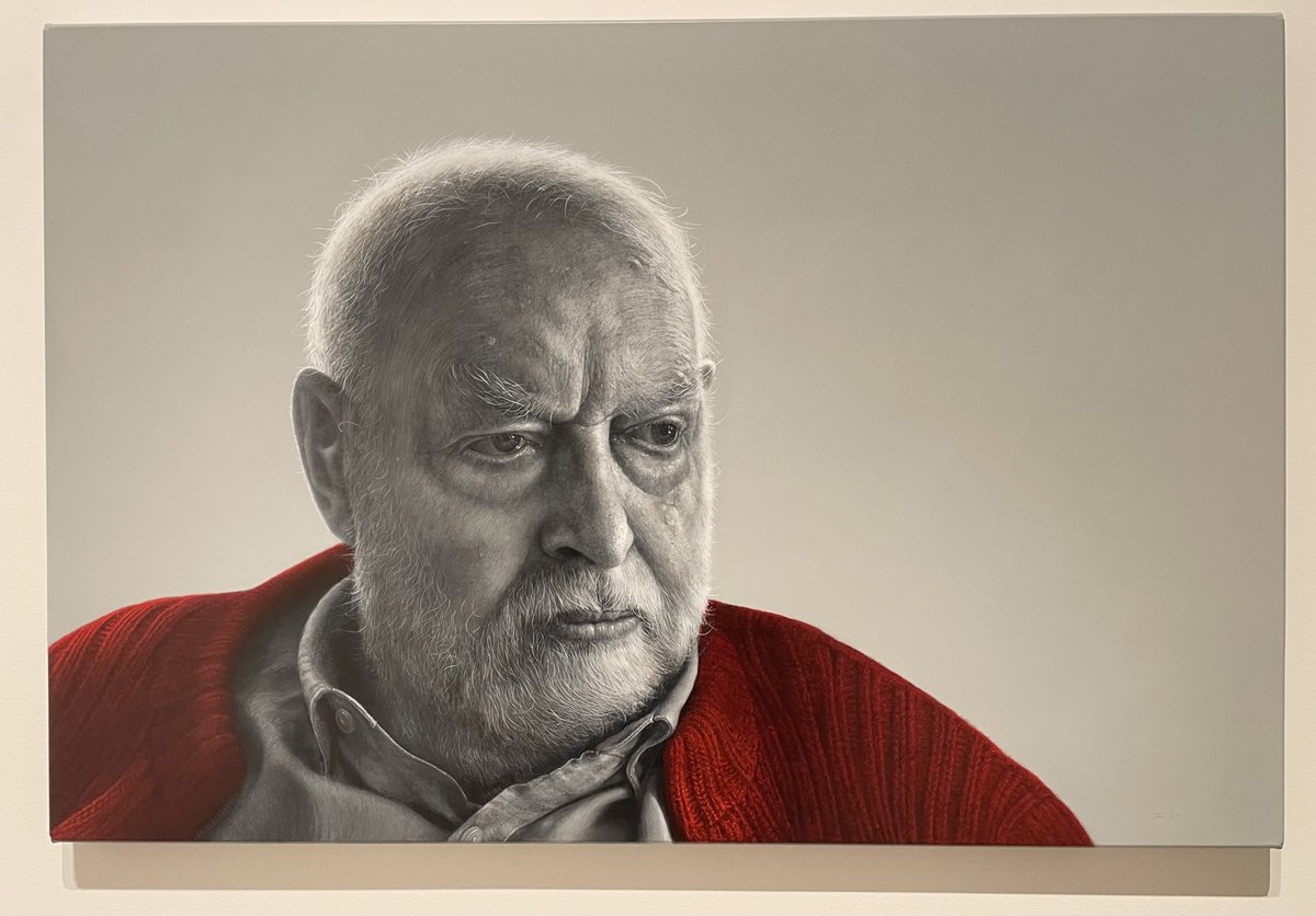 A very moving portrait in the Archibald Prize finalists of the great movie critic David Stratton, now 84 and in a poor health. “The last picture show” - by Nick Stathopoulos.