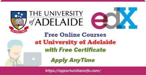 University of Adelaide Free Online Courses 2024 | Study Abroad in Europe

Apply Now: opportunitiesinfo.com/university-of-…

#opportunitiesinfo #OnlineCourses2024 #OnlineCourses2025 #studyineurope #europe #fullyfundedscholaships #scholarshipswithoutielts #europeanuiversities #studyabroad #