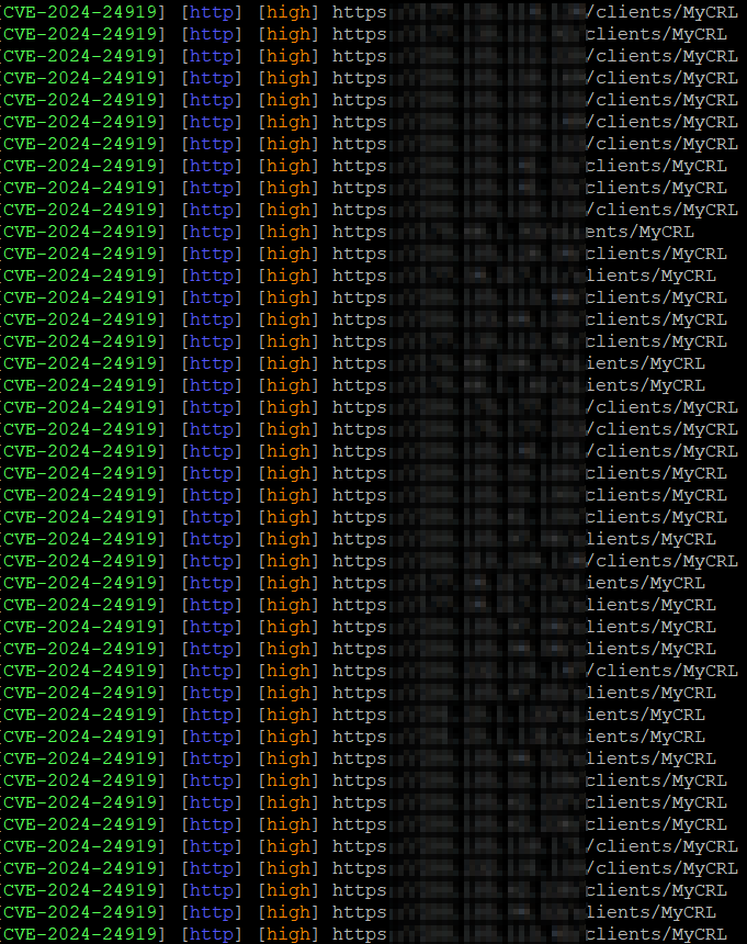 Observed several LATAM banks (CL,AR,CO,BR) vulnerable to this!!! Also, IT providers!

#csirt #ir #checkpoint CVE-2024-24919  

<a href="/1ZRR4H/">Germán Fernández</a> 

labs.watchtowr.com/check-point-wr…